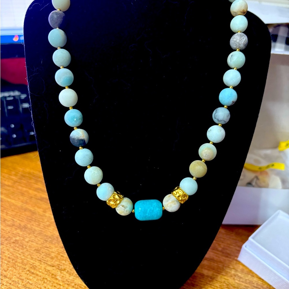 S-32 Anita K 18” Amazonite necklace